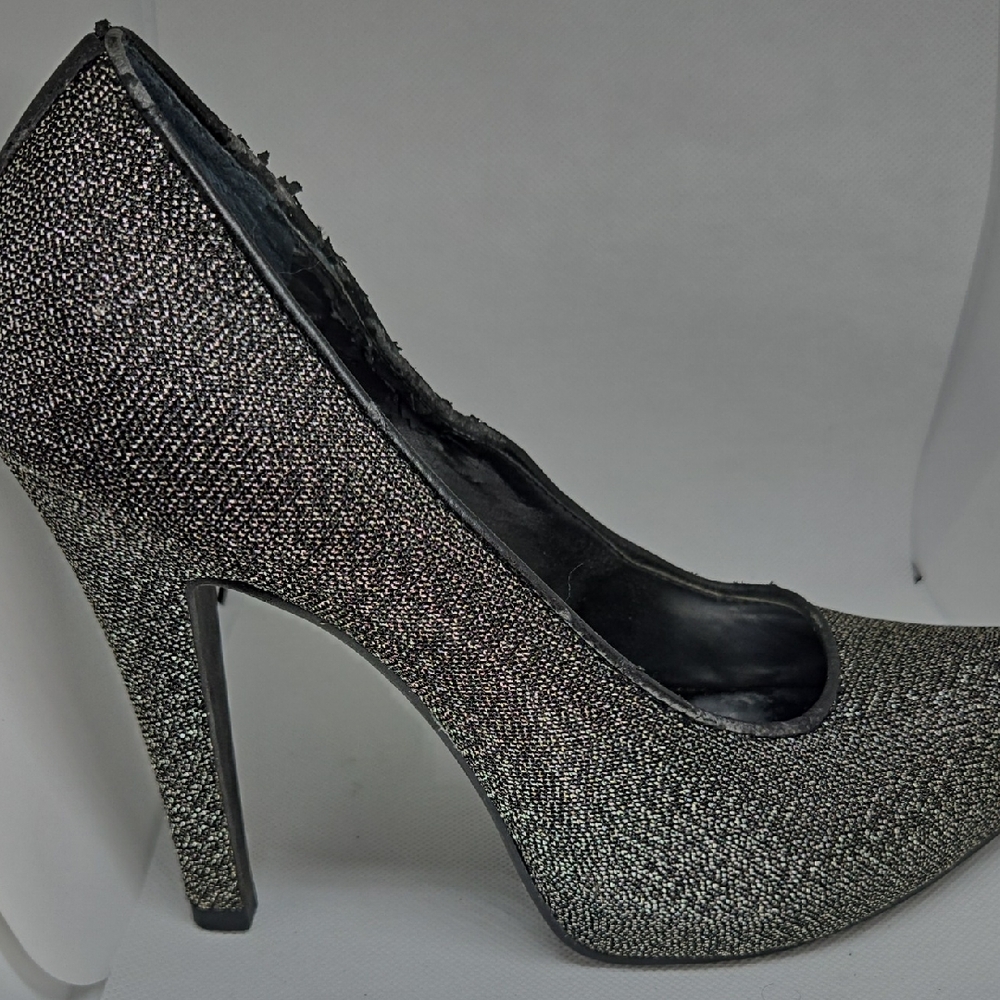 Gianni Bini Black Glitter Heels